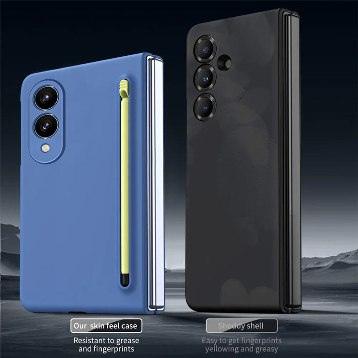 For Samsung Galaxy Z Fold8 Case with Stylus Hard PC Phone Back Cover - Sky Blue - 3