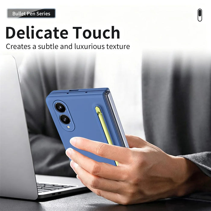 For Samsung Galaxy Z Fold8 Case with Stylus Hard PC Phone Back Cover - Sky Blue - 6