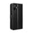 For TCL K70 5G PU Leather Case with Strap Crazy Horse Texture Phone Wallet Cover - Black - 7
