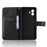 For TCL K70 5G Leather Wallet Case with Strap Diamond Texture Phone Cover - Black - 5