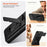 For iPhone 16 Pro Max Case Slide Camera Cover Kickstand PC + TPU Phone Shell with Card Holder - Black - 4