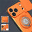 For iPhone 17 Pro Max Case Sliding Camera Cover Ring Kickstand PC + TPU Phone Shell with Tempered Glass Film - Orange - 3