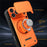 For iPhone 17 Pro Max Case Sliding Camera Cover Ring Kickstand PC + TPU Phone Shell with Tempered Glass Film - Orange - 6
