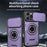 For iPhone 16 Pro Case Sliding Camera Cover Ring Kickstand PC + TPU Phone Shell with Tempered Glass Film - Purple - 2