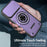 For iPhone 16 Pro Case Sliding Camera Cover Ring Kickstand PC + TPU Phone Shell with Tempered Glass Film - Purple - 6