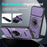 For iPhone 16 Pro Case Sliding Camera Cover Ring Kickstand PC + TPU Phone Shell with Tempered Glass Film - Purple - 7
