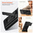 For Samsung Galaxy S26+ Case Slide Camera Cover Kickstand PC + TPU Phone Shell with Card Holder - Black - 4