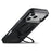 SUTENI G7 for iPhone 17 Pro Magnetic Case Rotating Kickstand Triangle Texture Leather + TPU Phone Cover - Black - 2