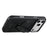 SUTENI G7 for iPhone 17 Pro Magnetic Case Rotating Kickstand Triangle Texture Leather + TPU Phone Cover - Black - 3
