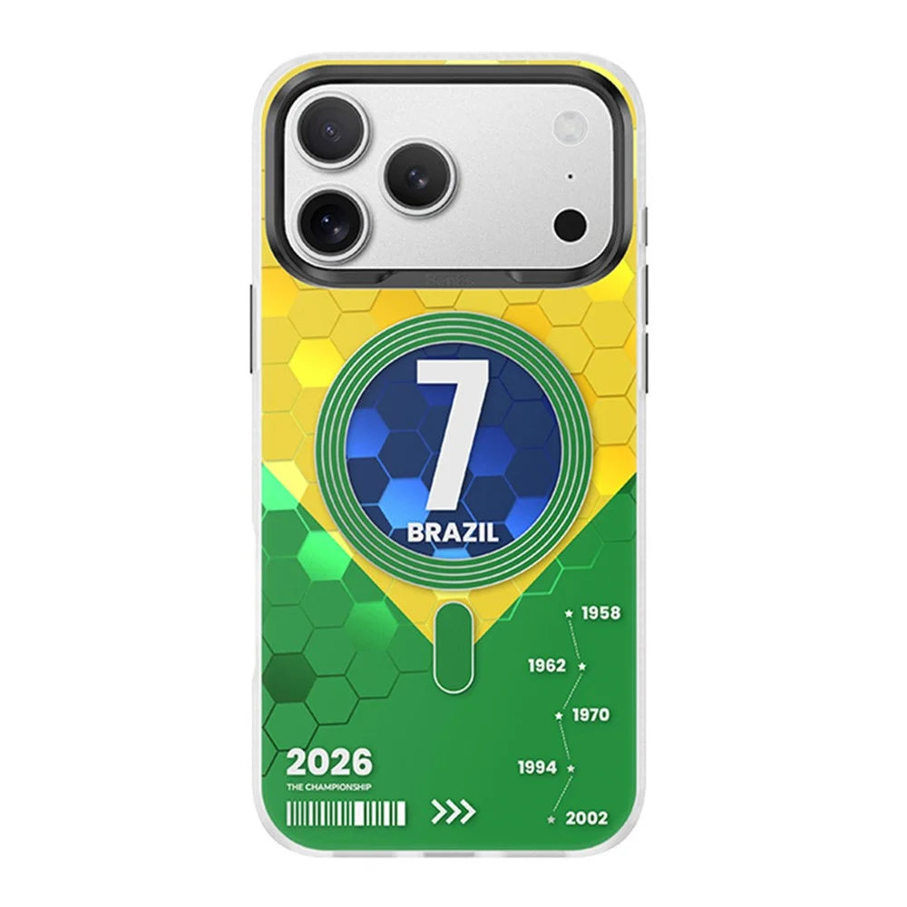 BENKS D3 for iPhone 17 Pro Magnetic Case Football Theme TPU Shockproof Phone Cover - Brazilian Wilderness - 1