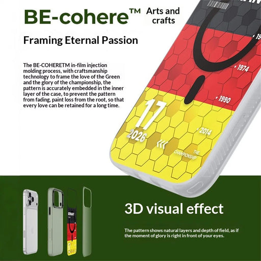 BENKS D3 for iPhone 17 Pro Magnetic Case Football Theme TPU Shockproof Phone Cover - Brazilian Wilderness - 2