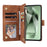 For Samsung Galaxy S26 FE Case Zipper Wallet Multiple Card Slots Leather Phone Cover with Wrist Strap - Brown - 3