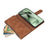 For Samsung Galaxy S26 FE Case Zipper Wallet Multiple Card Slots Leather Phone Cover with Wrist Strap - Brown - 6