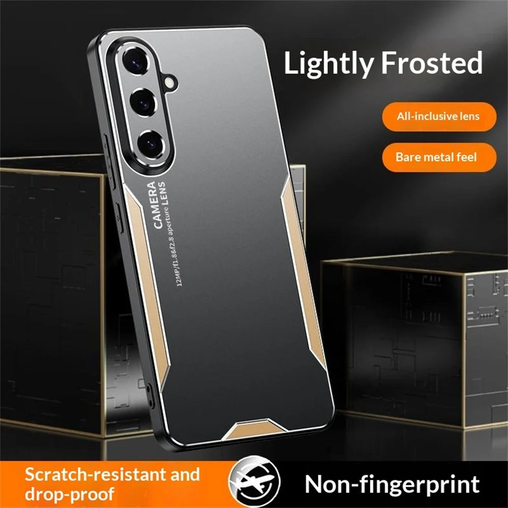 For Samsung Galaxy S26 FE Phone Case Aluminium Alloy TPU PC Back Cover - Gold - 2