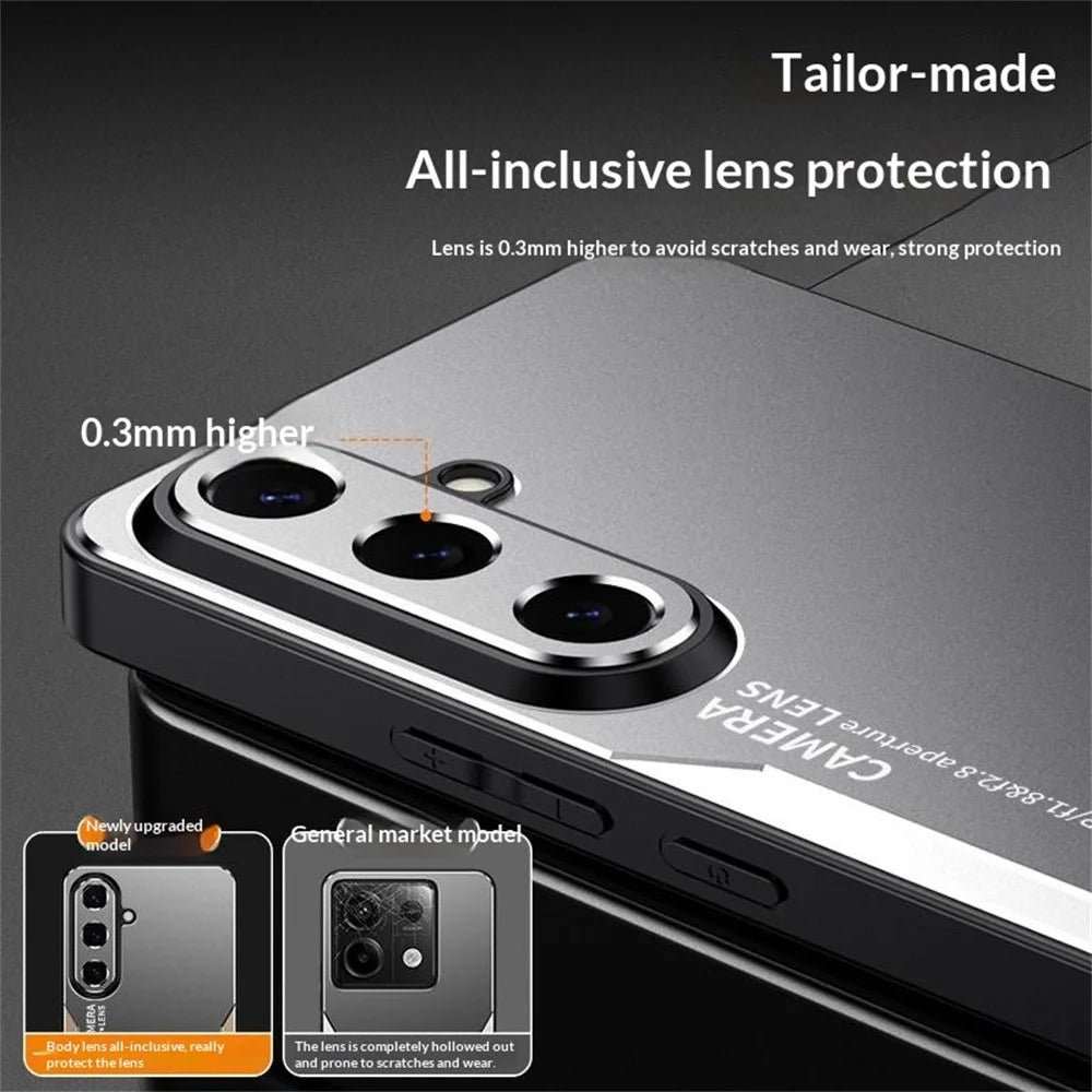For Samsung Galaxy S26 FE Phone Case Aluminium Alloy TPU PC Back Cover - Gold - 6