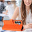 For Samsung Galaxy S26 Case PU Leather Heart Pattern Wallet Flip Phone Cover with Hand Strap - Orange - 3