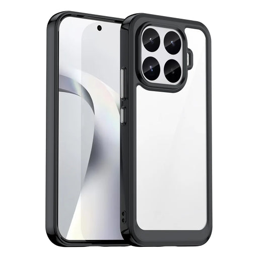 WANLONFENG for Xiaomi 17T Phone Case  XC Series TPU Acrylic Cover with Tempered Glass (Big Lens Hole) - Black - 2