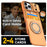 For iPhone 18 Pro / 17 Pro Case Slide Camera Cover Kickstand TPU + PC Phone Protective Shell with Card Holder - Orange - 5