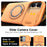 For iPhone 17 Case Slide Camera Cover Kickstand TPU + PC Phone Protective Shell with Card Holder - Orange - 7