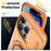 For iPhone 16 Pro Max Case Slide Camera Cover Kickstand TPU + PC Phone Protective Shell with Card Holder - Orange - 4