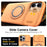 For iPhone 16 Pro Max Case Slide Camera Cover Kickstand TPU + PC Phone Protective Shell with Card Holder - Orange - 6