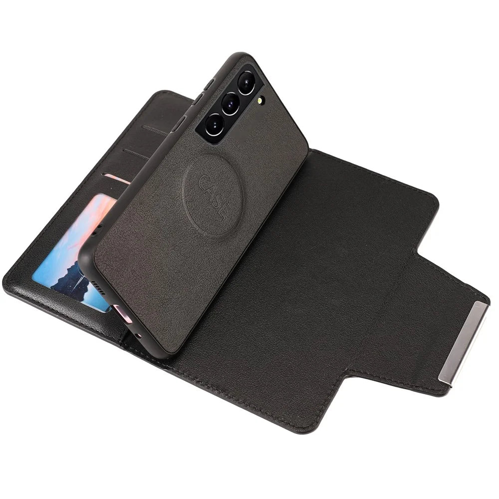 Detachable Phone Cover For Samsung Galaxy S23 Slim PU Leather+TPU Flip Wallet Drop-proof Phone Case - Black - 2