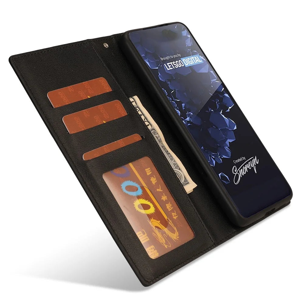 Detachable Phone Cover For Samsung Galaxy S23 Slim PU Leather+TPU Flip Wallet Drop-proof Phone Case - Black - 4