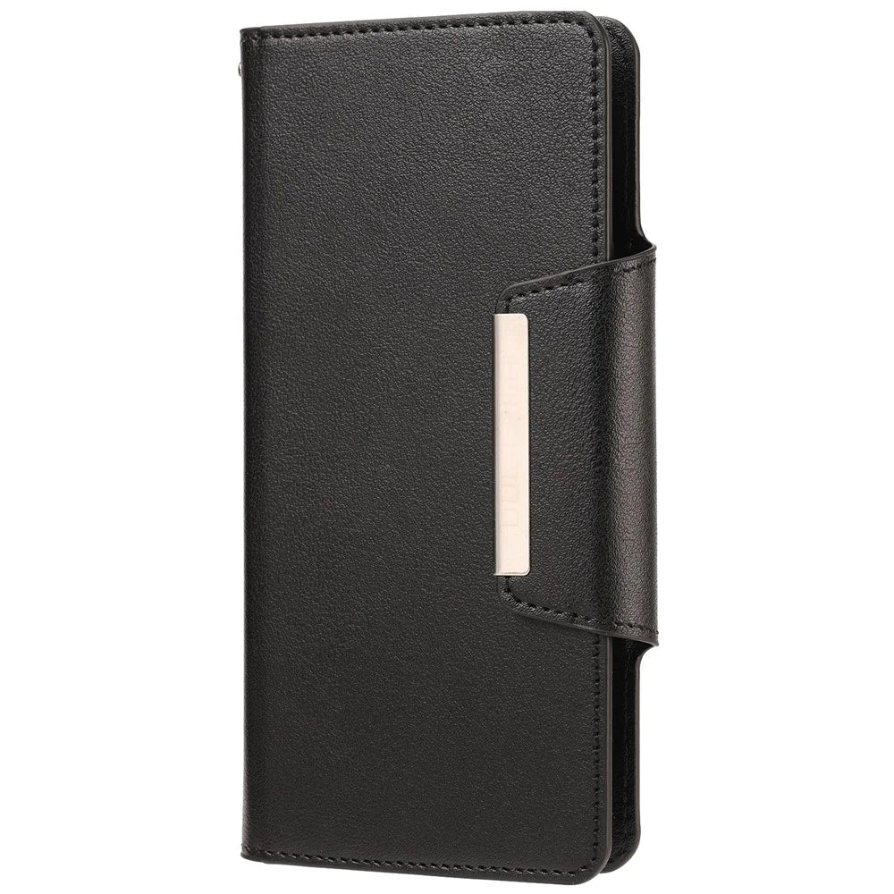 Detachable Phone Cover For Samsung Galaxy S23 Slim PU Leather+TPU Flip Wallet Drop-proof Phone Case - Black - 7