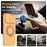 For iPhone 13 Pro Max Case Slide Camera Cover Kickstand TPU + PC Phone Protective Shell with Card Holder - Orange - 2