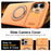 For iPhone 13 Pro Max Case Slide Camera Cover Kickstand TPU + PC Phone Protective Shell with Card Holder - Orange - 6