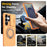 For Samsung Galaxy S23 Ultra Case Slide Camera Cover Kickstand TPU + PC Phone Protective Shell with Card Holder - Orange - 2