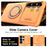 For Samsung Galaxy S23 Ultra Case Slide Camera Cover Kickstand TPU + PC Phone Protective Shell with Card Holder - Orange - 6