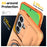 For Samsung Galaxy S24 FE Case Slide Camera Cover Kickstand TPU + PC Phone Protective Shell with Card Holder - Orange - 4