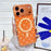 For iPhone 17 Pro Max Case Polka Dot Pattern TPU + PC Phone Cover Compatible with MagSafe - Orange - 2