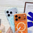For iPhone 17 Pro Max Case Polka Dot Pattern TPU + PC Phone Cover Compatible with MagSafe - Orange - 4