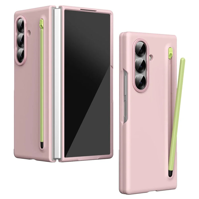 For Samsung Galaxy Z Fold8 Ultra Case Hard PC Protective Shockproof Phone Cover with Stylus - Pink - 1
