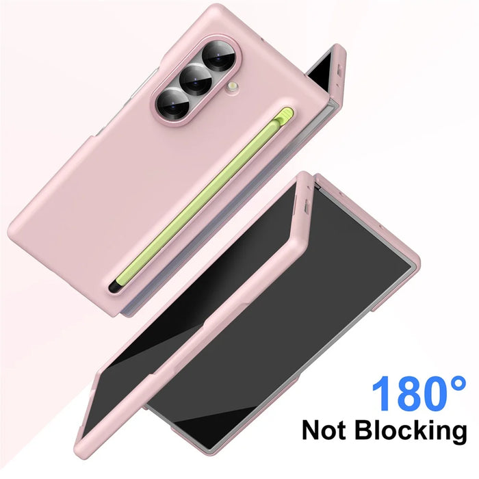 For Samsung Galaxy Z Fold8 Ultra Case Hard PC Protective Shockproof Phone Cover with Stylus - Pink - 4