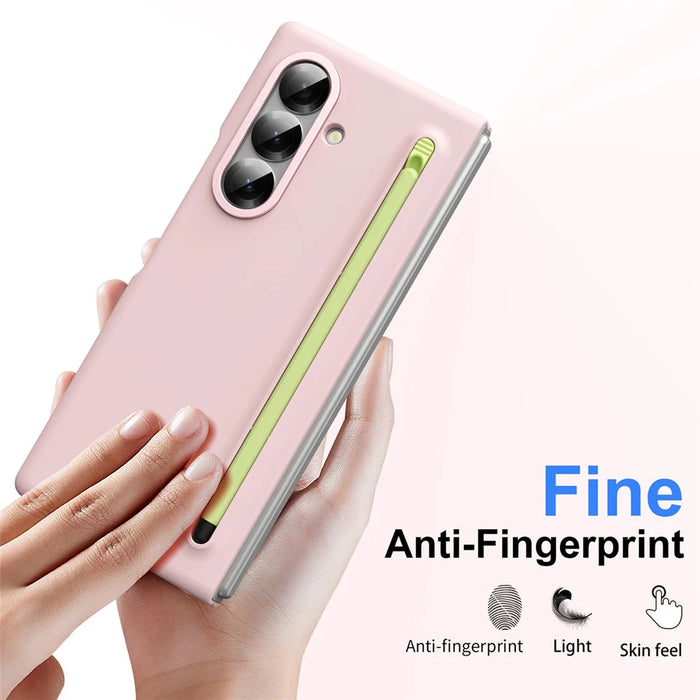 For Samsung Galaxy Z Fold8 Ultra Case Hard PC Protective Shockproof Phone Cover with Stylus - Pink - 7