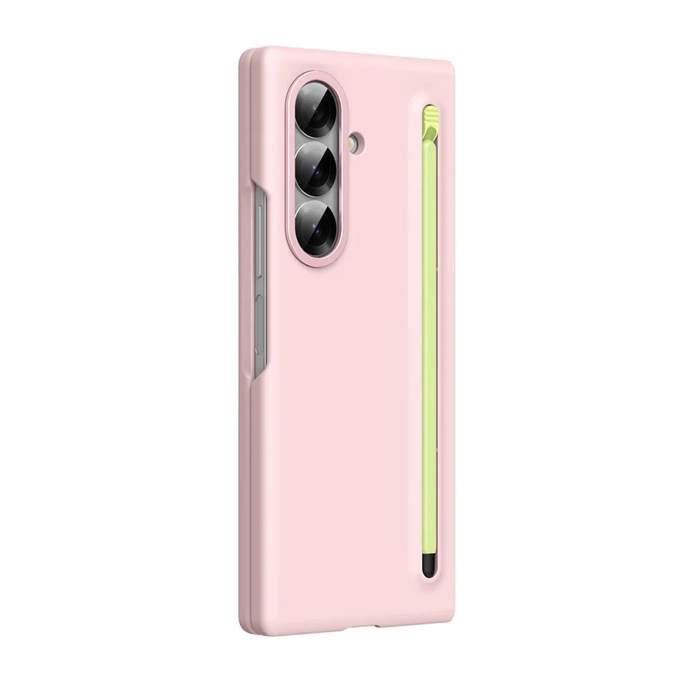 For Samsung Galaxy Z Fold8 Ultra Case Hard PC Protective Phone Cover with Tempered Glass Film and Stylus - Pink - 2