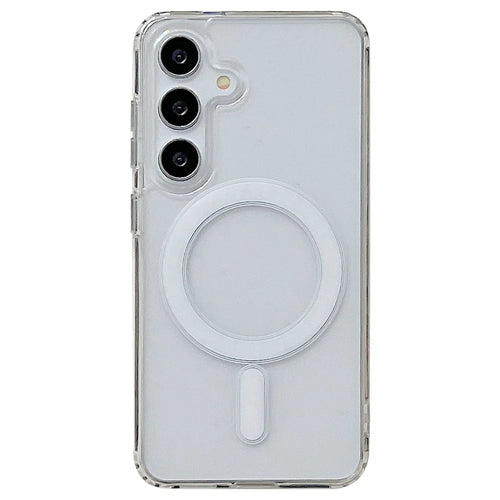 For Samsung Galaxy S25+ Magnetic Case Slim Soft TPU Crystal Clear Phone Cover - Transparent - 1
