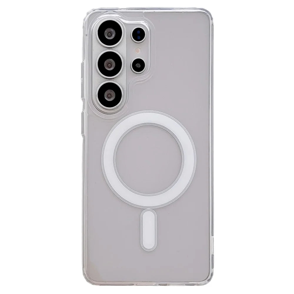 For Samsung Galaxy S26 Ultra Magnetic Case Slim Soft TPU Crystal Clear Phone Cover - Transparent - 1