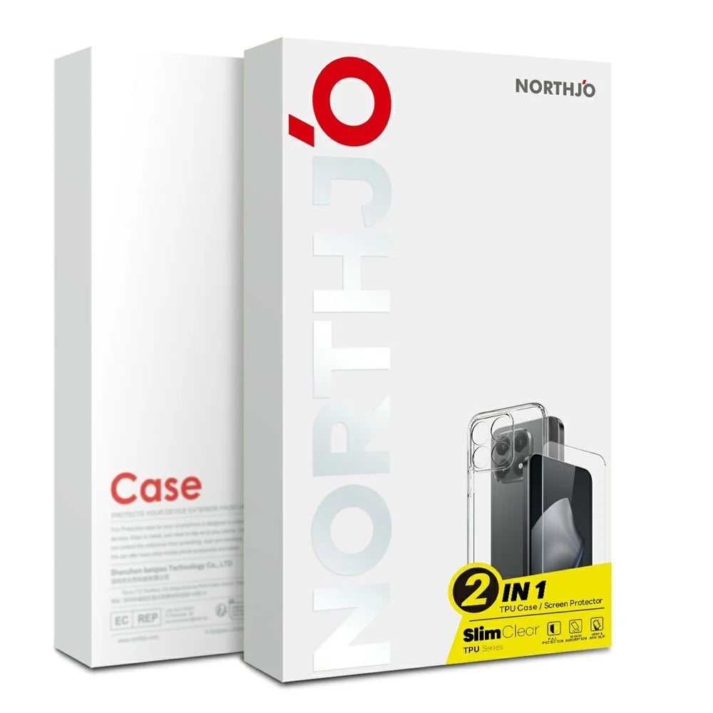 NORTHJO For Xiaomi 17T Case Soft TPU Clear Phone Cover with Tempered Glass Screen Protector - Transparent - 4