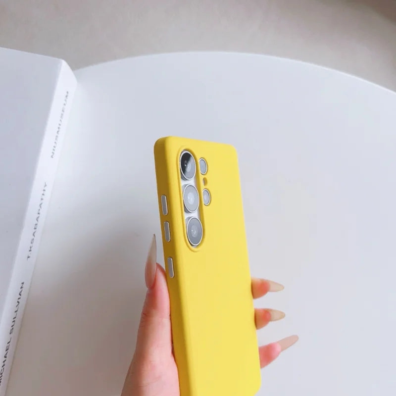 For Samsung Galaxy S25 Ultra Magnetic Case Matte Texture Anti-fingerprint Shockproof PC + TPU Phone Cover - Orange - 2