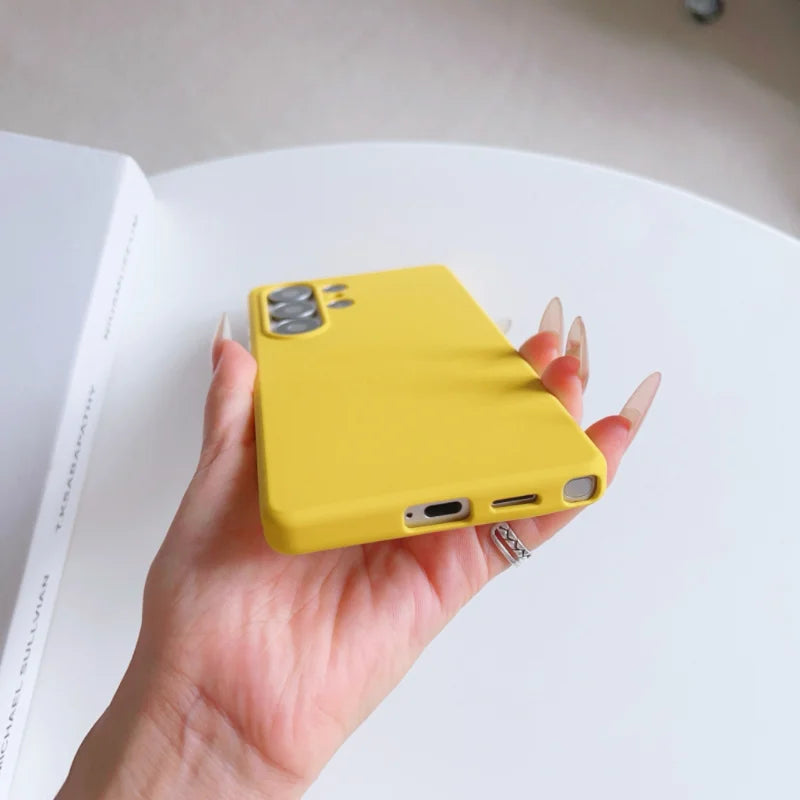 For Samsung Galaxy S25 Ultra Magnetic Case Matte Texture Anti-fingerprint Shockproof PC + TPU Phone Cover - Orange - 3