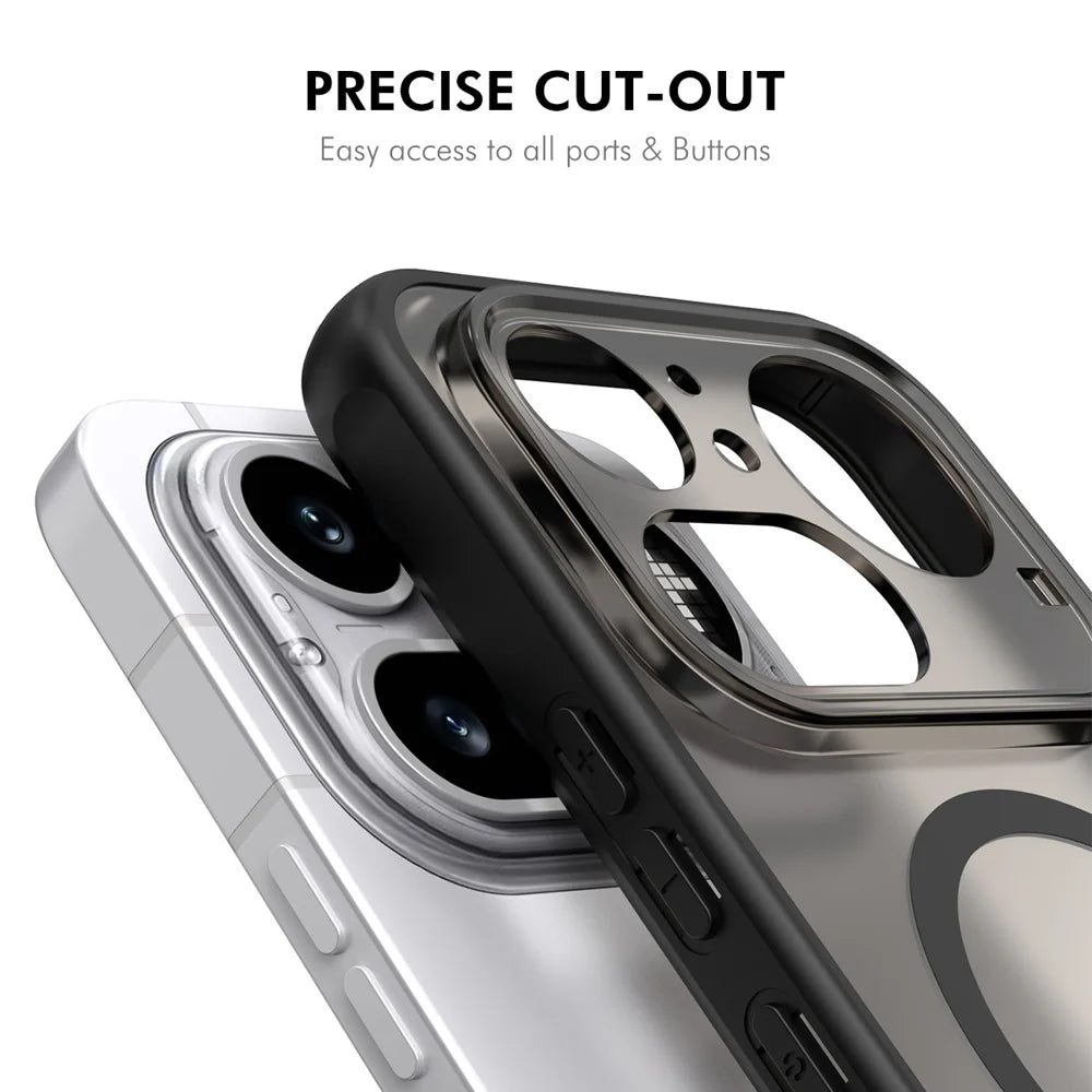 HAT PRINCE for Nothing Phone (4a) Pro ENKAY  Magnetic Case with 9H Tempered Glass PC TPU Matte Phone Cover - Black - 5
