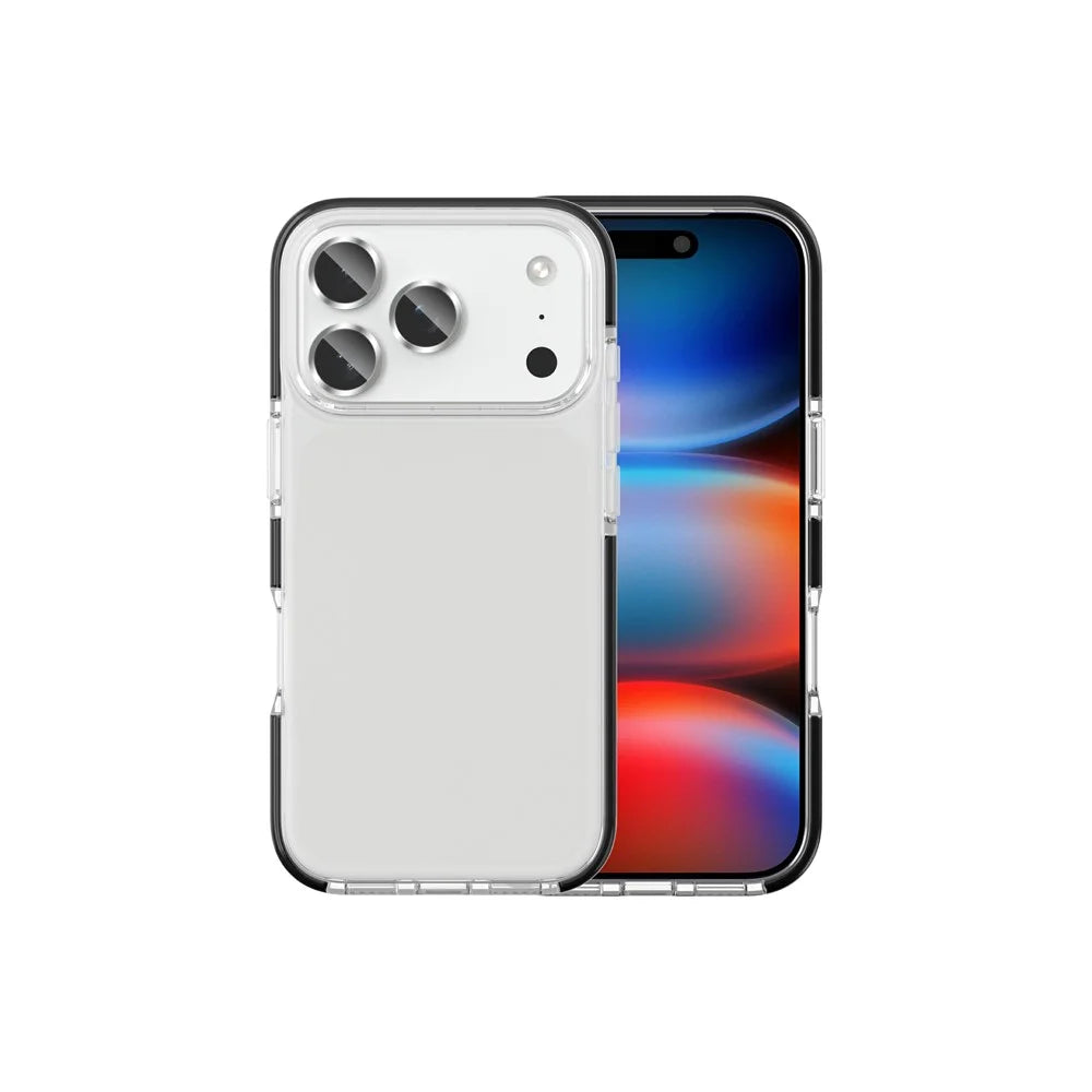 For iPhone 18 Pro Max / 17 Pro Max Case TPU+TPE Anti-drop Clear Phone Cover - Transparent Black - 4