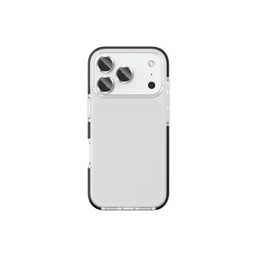For iPhone 18 Pro / 17 Pro Case TPU+TPE Anti-drop Clear Phone Cover - Transparent Black - 5