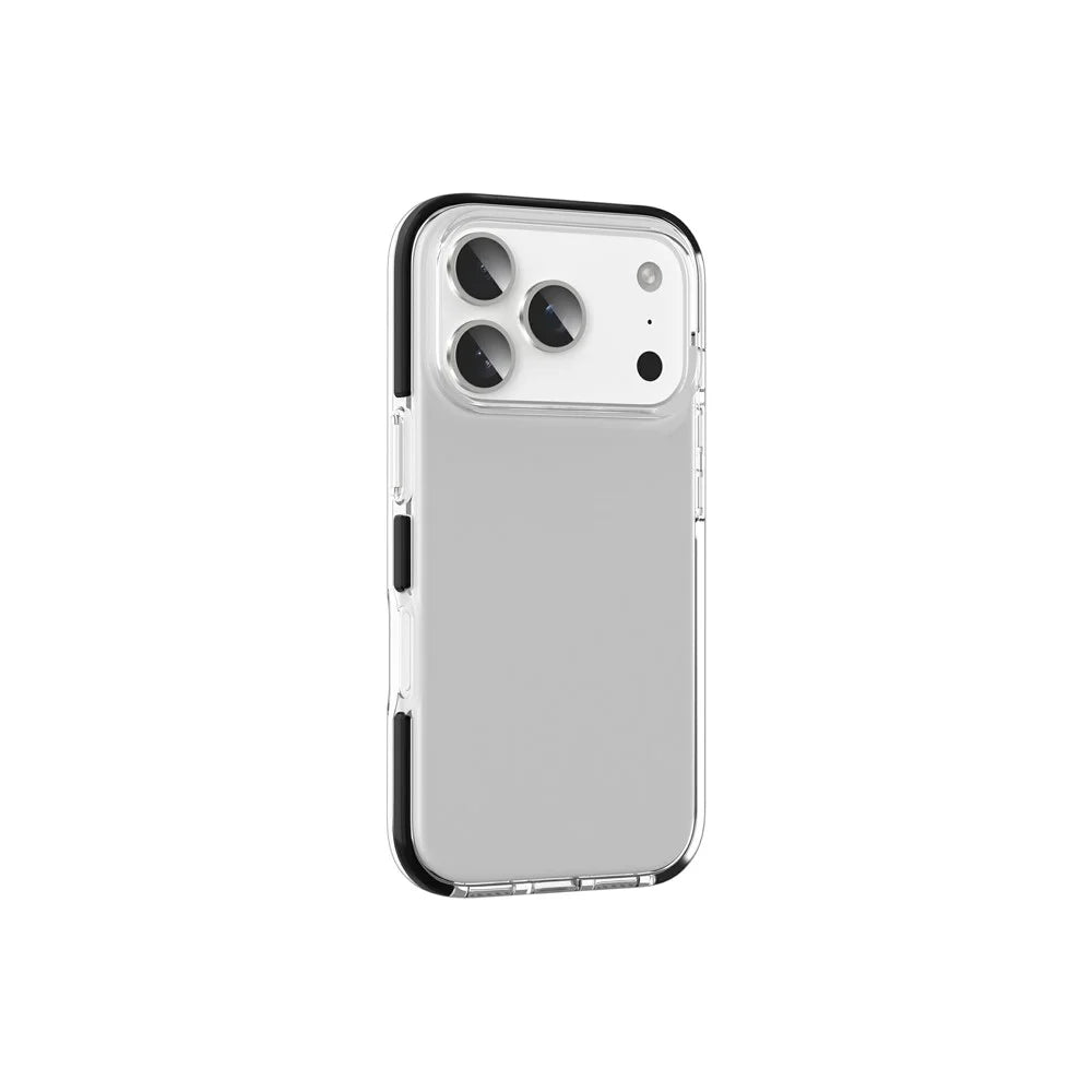 For iPhone 18 Pro / 17 Pro Case TPU+TPE Anti-drop Clear Phone Cover - Transparent Black - 6