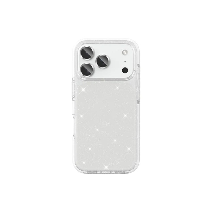 For iPhone 18 Pro Max / 17 Pro Max Glitter Case PC Back TPU+TPE Frame Bling Sparkle Shockproof Cover - 5