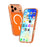 For iPhone 18 Pro Max / 17 Pro Max Magnetic Case PC + TPU Clear Phone Cover - Orange - 3